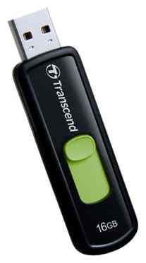 Флешка Transcend 16Gb Jetflash 500 TS16GJF500 USB2.0 черный зеленый