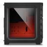 Корпус Sharkoon SKILLER SGC1 Window Red черный, без БП, ATX