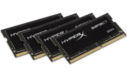Модуль памяти Kingston 64GB 2400MHz DDR4 CL14 SODIMM (Kit of 4) HyperX Impact