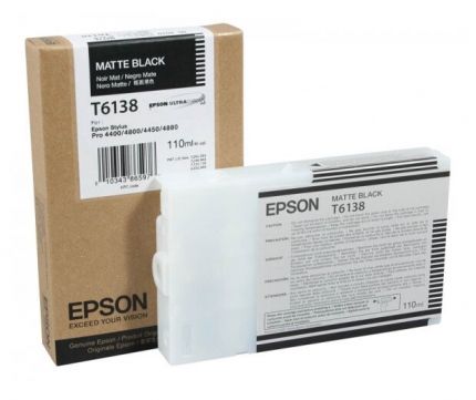 Картридж струйный Epson T6138 C13T613800 черный матовый (110мл) для Epson St Pro 4450