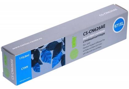 Совместимый картридж струйный Cactus CS-CN626AE 971XL голубой для HP Officejet Pro X476dw/ X576dw/ X451dw (113ml)
