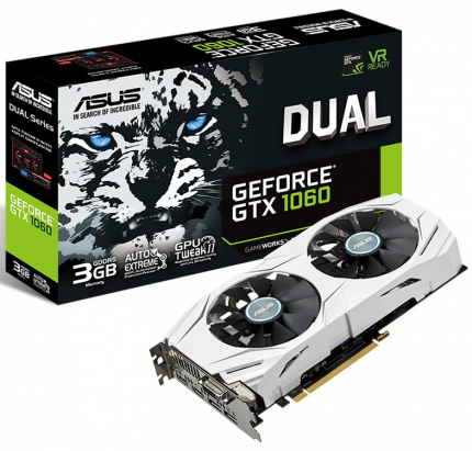 Видеокарта Asus DUAL GTX1060 3G GeForce GTX 1060