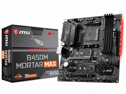 Материнская плата MSI B450M MORTAR MAX, AMD B450, sAM4, mATX