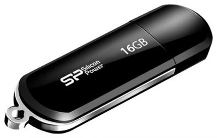 Флешка Silicon Power 16Gb LuxMini 322 SP016GBUF2322V1K USB2.0 черный