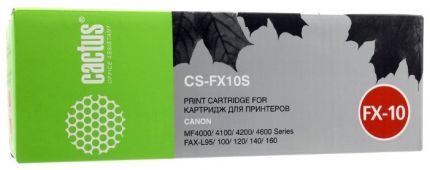 Картридж Cactus CS-FX10R черный (2000стр.) для Canon MF 4000/4100/ 4200/4600Series/FAX-L95/100