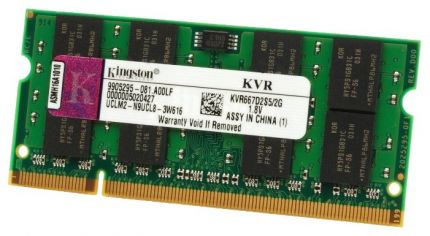 Модуль памяти DDR2 2Gb 667MHz Kingston KVR667D2S5/2G RTL SO-DIMM
