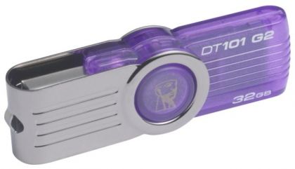Флешка Kingston 32Gb DataTraveler 101 DT101G2/32GB USB2.0 фиолетовый