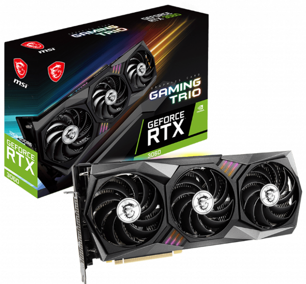 Видеокарта MSI GeForce RTX 3060 GAMING TRIO 12G