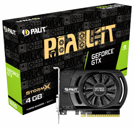 Видеокарта Palit PA-GTX1650 STORMX 4G, NVIDIA GeForce GTX 1650, 4Gb GDDR5