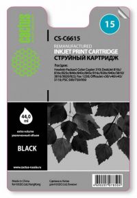 Совместимый картридж струйный Cactus CS-C6615 черный для №15 HP DJ 810c/ 816c/ 825c/ 840c/ 843c/ 845c (42ml)