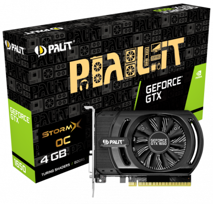 Видеокарта Palit PA-GTX1650 STORMX OC 4G, NVIDIA GeForce GTX 1650, 4Gb GDDR5