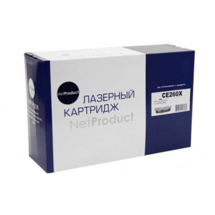 Картридж NetProduct (N-CE260X) для HP CLJ CP4025/4525, Восстановленный, Bk,17K