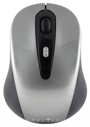 Мышь Oklick 435MW черный/серый оптическая (1600dpi) беспроводная USB (4but)