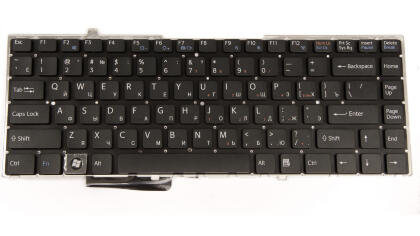 Клавиатура для ноутбука Sony VGN-FW RU, Black key/silver frame