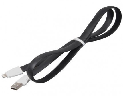 Дата-кабель Lightning/USB для Apple iPhone 5/5C/5S/6 MFI, корпус ABS, черный