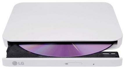 Привод DVD-RW LG GP95 белый SATA slim внешний RTL