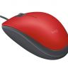 Мышь Logitech Mouse M110 Silent USB Red