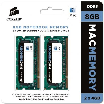 Модуль памяти SO-DDR3 8Gb 1333MHz Corsair (CMSA8GX3M2A1333C9) Kit of 2 RTL