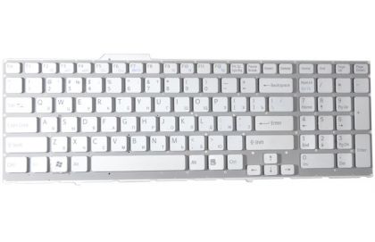 Клавиатура для ноутбука Sony VPC-F11/ VPC-F12/ VPC-F13 RU, Silver
