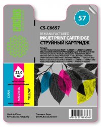 Совместимый картридж струйный Cactus CS-C6657 многоцветный для №57 HP DeskJet 450/ 5145/ 5150/ 5151/ 5550 (18ml)