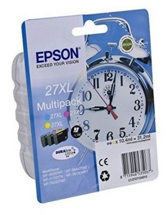 Картридж струйный Epson C13T27154022 желтый/голубой/пурпурный набор карт. для Epson WF7110/7610/7620 (1100стр.)
