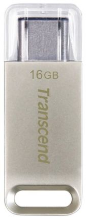 Флешка Transcend 16GB JetFlash 850, Silver Plating TYPE C