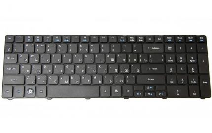 Клавиатура для ноутбука Acer Aspire 5810T/ 5410T/ 5536/ 5536G/ 5738/ 5739/ 7738/ Timeline 5536/ 5745/ 5738 backlit, RU, Black