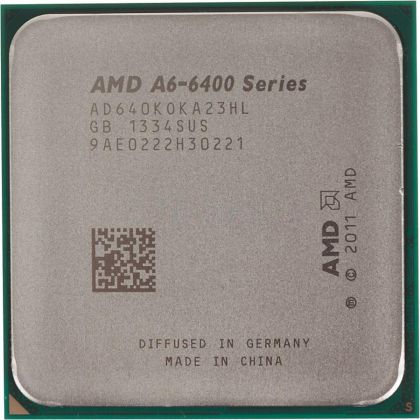 Процессор AMD A6 X2 6400K Socket-FM2 (AD640KOKA23HL) (3.9/5000/1Mb/Radeon HD 8470D) Black Edition OEM