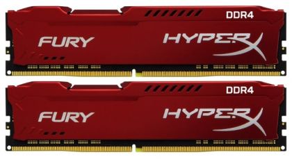 Модуль памяти Kingston 16GB 2400MHz DDR4 CL15 DIMM (Kit of 2) HyperX FURY Red (HX424C15FR2K2/16)