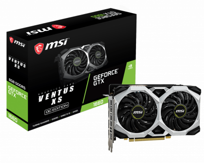 Видеокарта MSI GTX 1660 VENTUS XS 6G OC, NVIDIA GeForce GTX 1660, 6Gb GDDR5