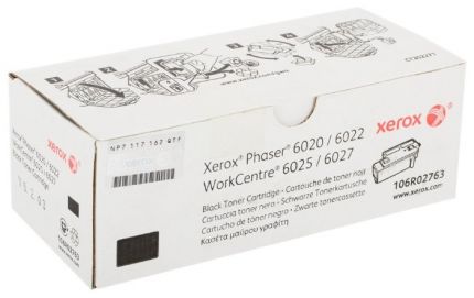 Картридж Xerox106R02763 черный для Phaser 6020/6022, WorkCentre 6025/6027