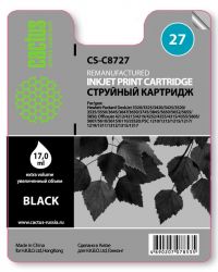 Совместимый картридж струйный Cactus CS-C8727 черный для №27 HP DeskJet 3320/ 3325/ 3420/ 3425/ 3520 (20ml)
