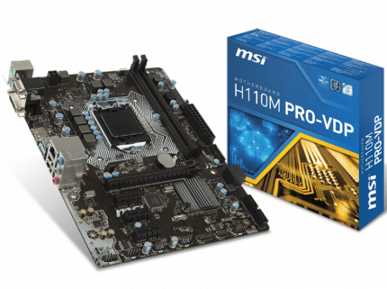 Материнская плата MSI H110M PRO-VDP, Intel H110, s1151, mATX