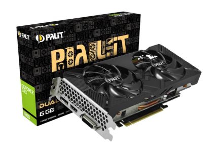 Видеокарта Palit PA-GTX1660 DUAL 6G, NVIDIA GeForce GTX 1660, 6Gb GDDR5