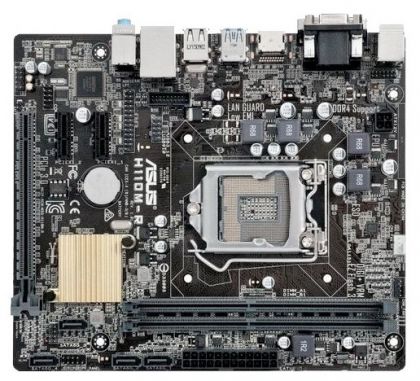 Материнская плата Asus H110M-R/C/SI Soc-1151 Intel H110 2xDDR4 mATX AC`97 8ch(7.1) GbLAN+VGA+DVI+HDMI White Box