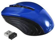 Мышь Oklick 545MW черный/синий оптическая (1600dpi) беспроводная USB (4but)