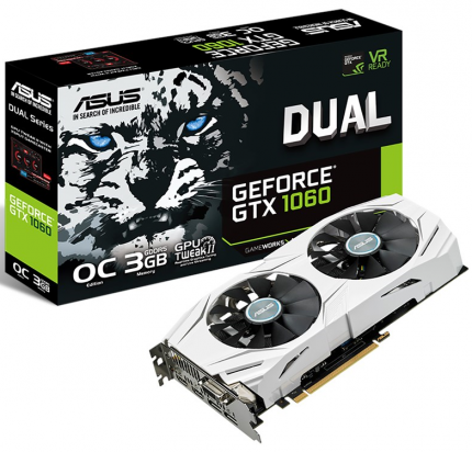 Asus DUAL GTX1060 O3G NVIDIA GeForce GTX 1060 3Gb GDDR5 0