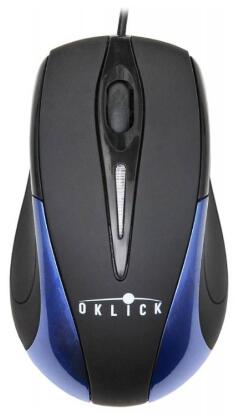 Мышь Oklick 235M черный/красный оптическая (800dpi) USB (3but)