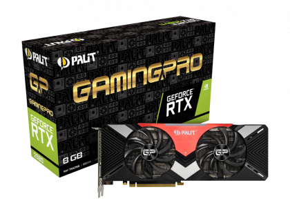 Видеокарта Palit PA-RTX2080 Gaming Pro 11G, NVIDIA GeForce RTX 2080, 8Gb GDDR6