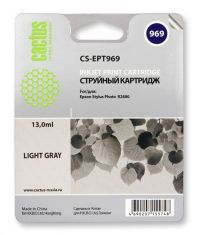 Совместимый картридж струйный Cactus CS-EPT969 светло-серый для Epson Stylus Photo R2880 (13ml)