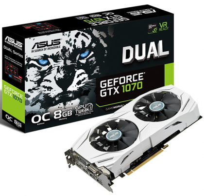 Видеокарта Asus DUAL GTX1070 O8G GeForce GTX 1070