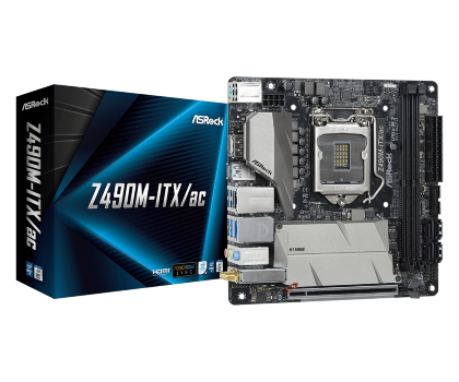 Материнская плата ASRock Z490M-ITX/AC, Intel Z490, s1200, mini-ITX