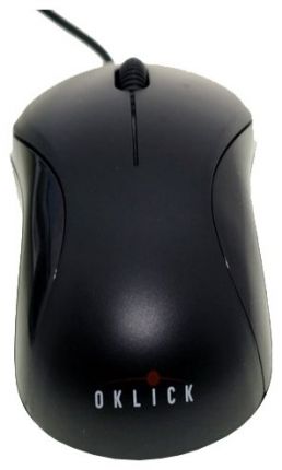 Мышь Oklick 115S черный (1000dpi) USB для ноутбука Color box