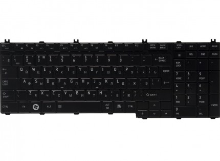 Клавиатура для ноутбука Toshiba Satellite A500/ F501/ P505/ L350 RU, Glossy black