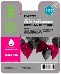 Совместимый картридж струйный Cactus CS-C8772 пурпурный для №177 HP PhotoSmart 3213/ 3313/ 8253/ C5183 (11,4ml)