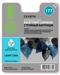 Совместимый картридж струйный Cactus CS-C8774 светло-голубой для №177 HP PhotoSmart 3213/ 3313/ 8253/ C5183/ C6183 (11,4ml)
