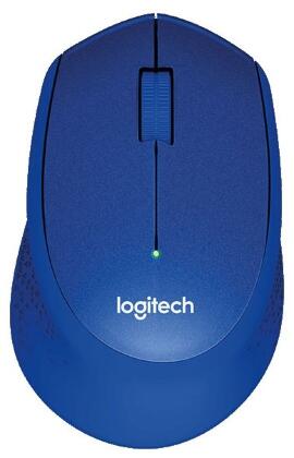 Мышь Logitech M330 Silent Plus синий оптическая (1000dpi) беспроводная USB (2but)