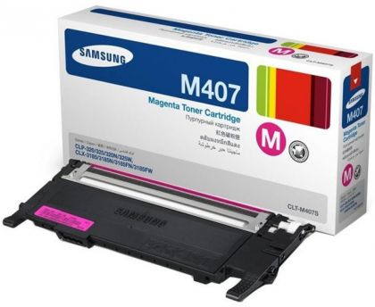 Картридж Samsung CLT-M407S пурпурный для CLP-320/ 320N/ 325 / CLX-3185/ 3185N/ 3185FN (1000стр.)