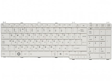 Клавиатура для ноутбука Toshiba Satellite C650/ L650/ L670 RU, White