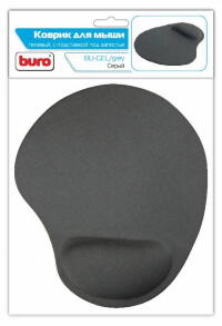 Коврик для мыши Buro BU-GEL/grey гелевый серый